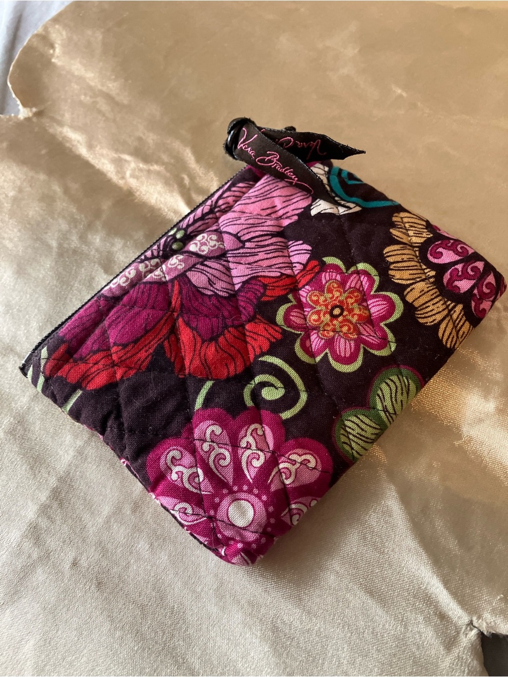 Vera Bradley Mod Floral Pink 2007 Zipper Coin Wallet - Picture 2 of 4